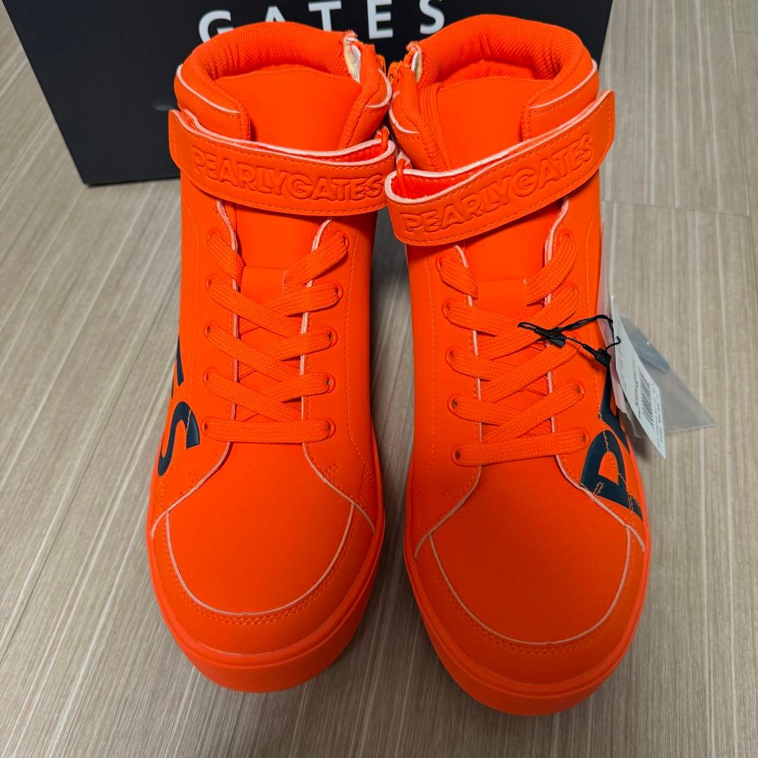 PEARLY GATES ハイカットスニーカー オレンジ　サイズ26.0センチ
