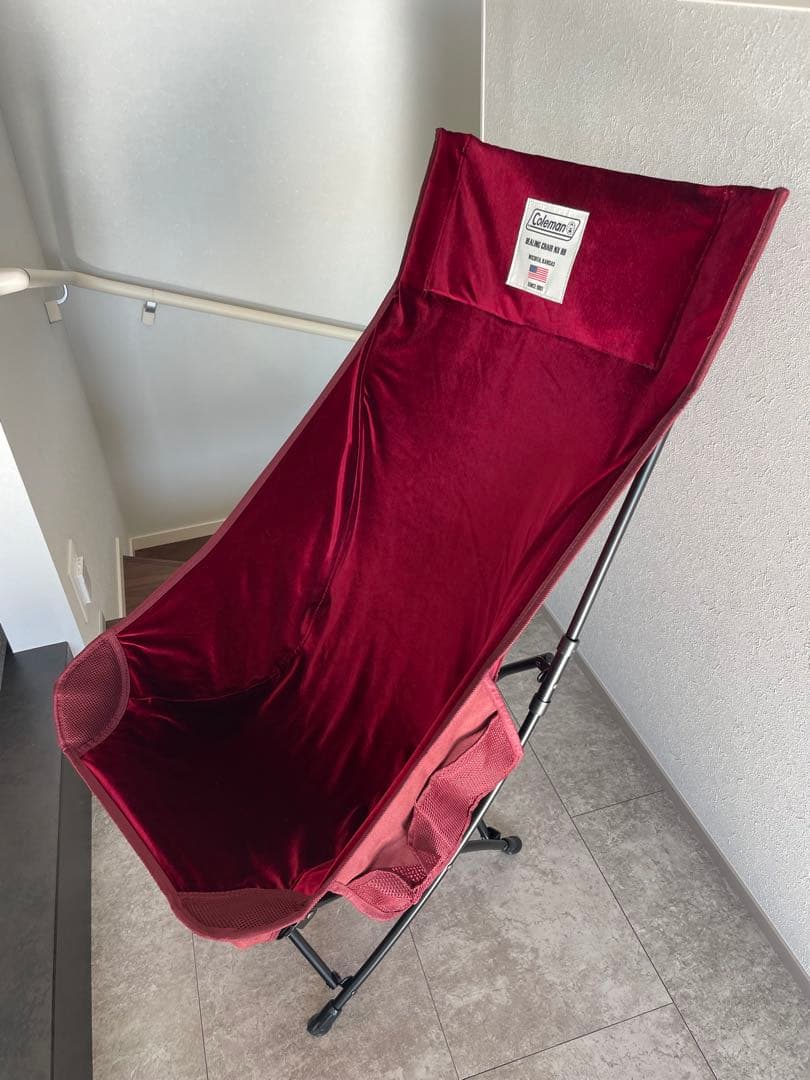 Coleman ヒーリングチェア　ベロアレッド　コールマン