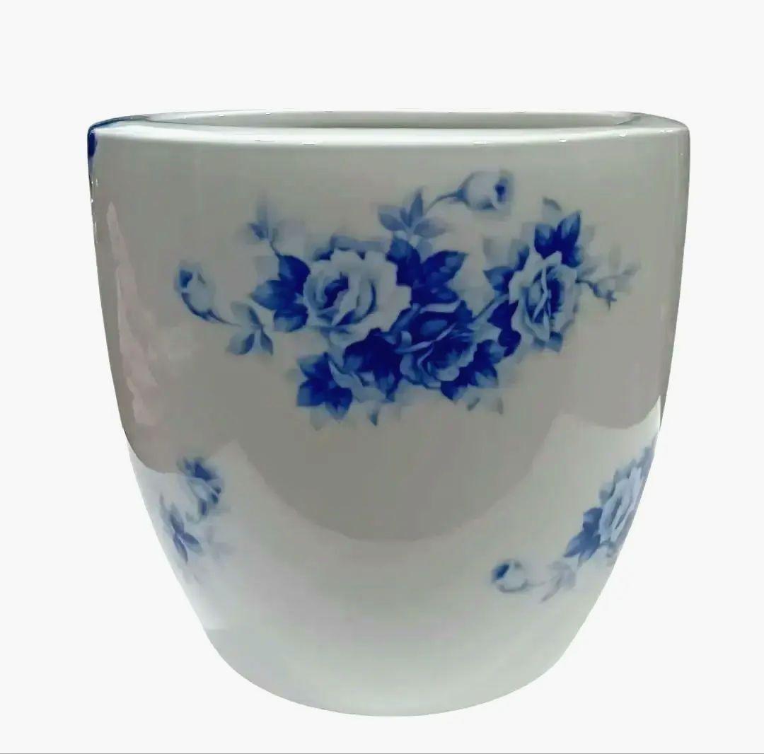 オールドノリタケ　火鉢　ブルーローズ　①