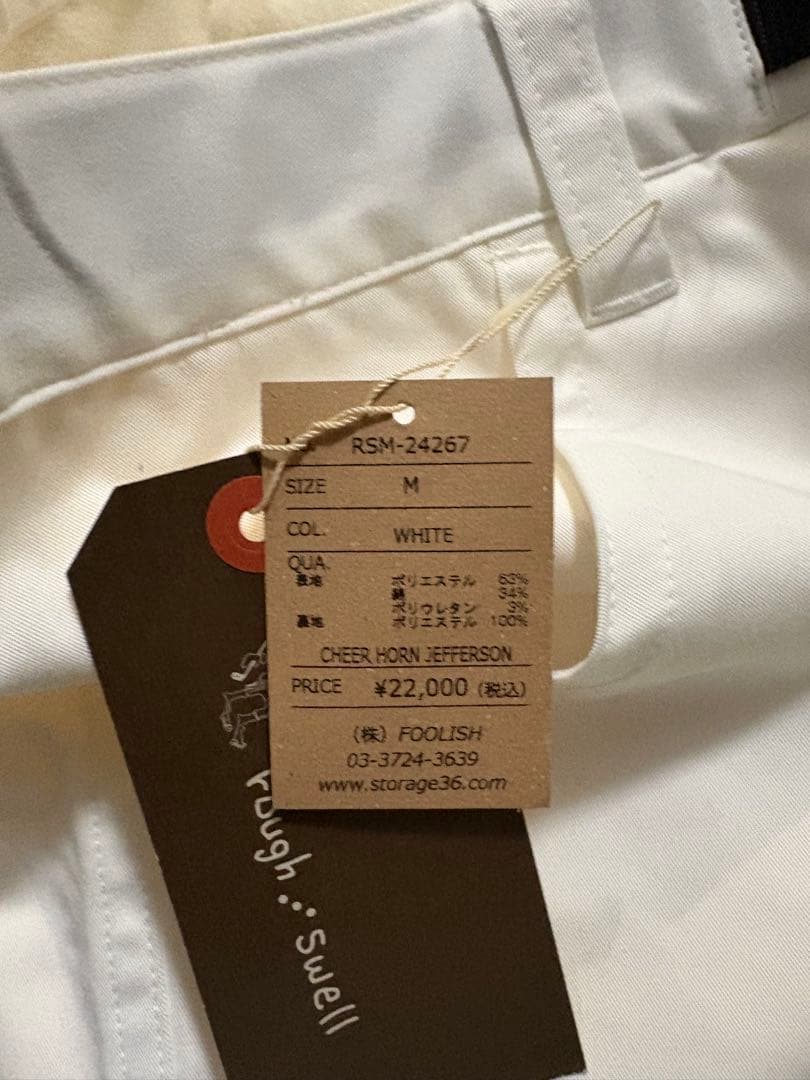 ROUGH & SWELL ゴルフパンツ Mホワイト