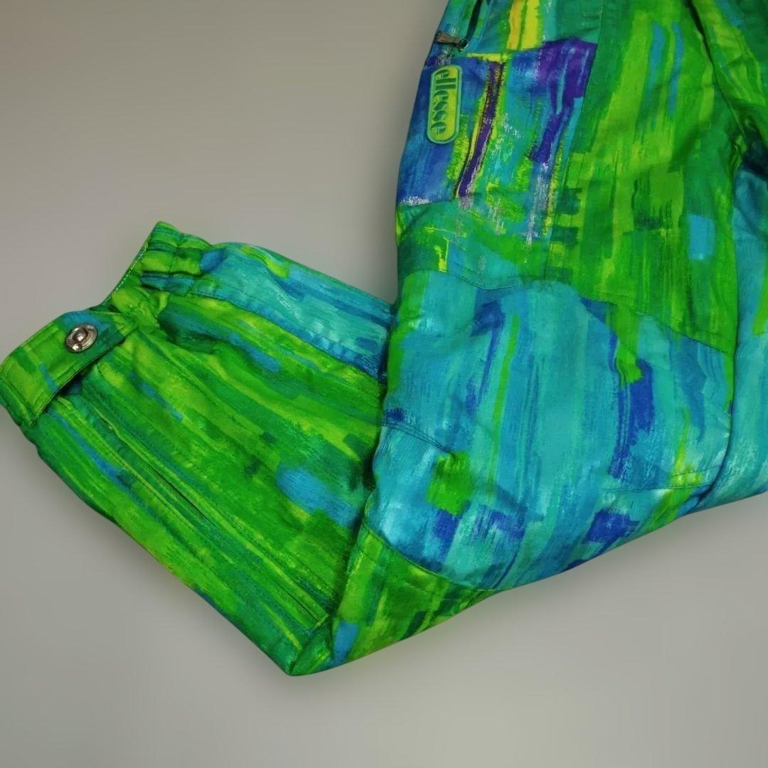 ellesse　エレッセ　スキーウエア 　上下セット　Lサイズ　グリーン　レトロ