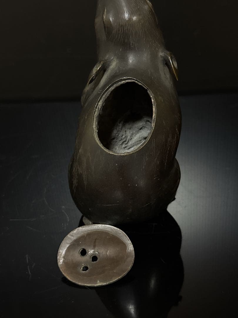 江戸期 古銅 極上 細密造形美 猪型 香炉