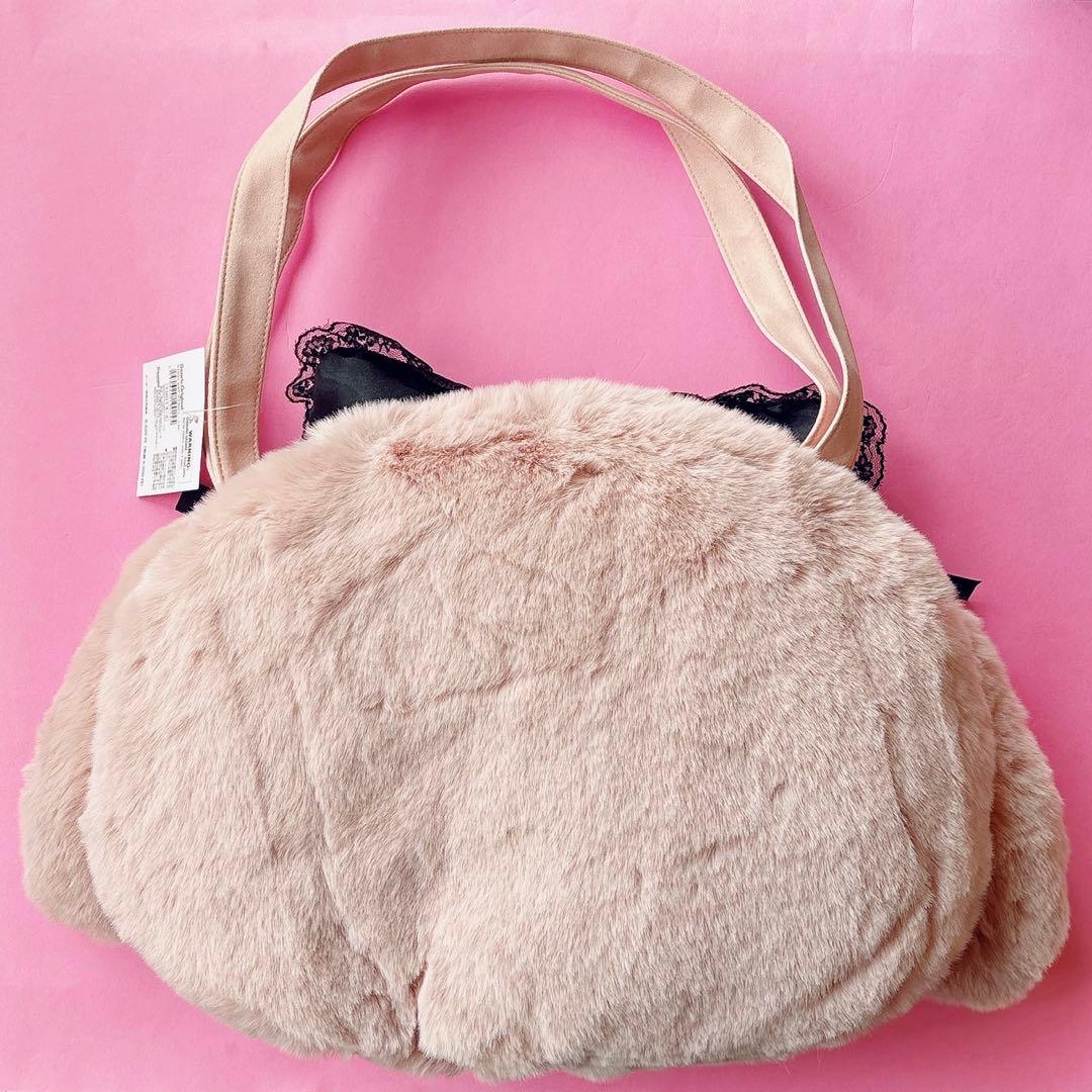 ♡ マイメロ 2025年初売り 真夜中のメロクロ フェイス形トートバッグ ♡