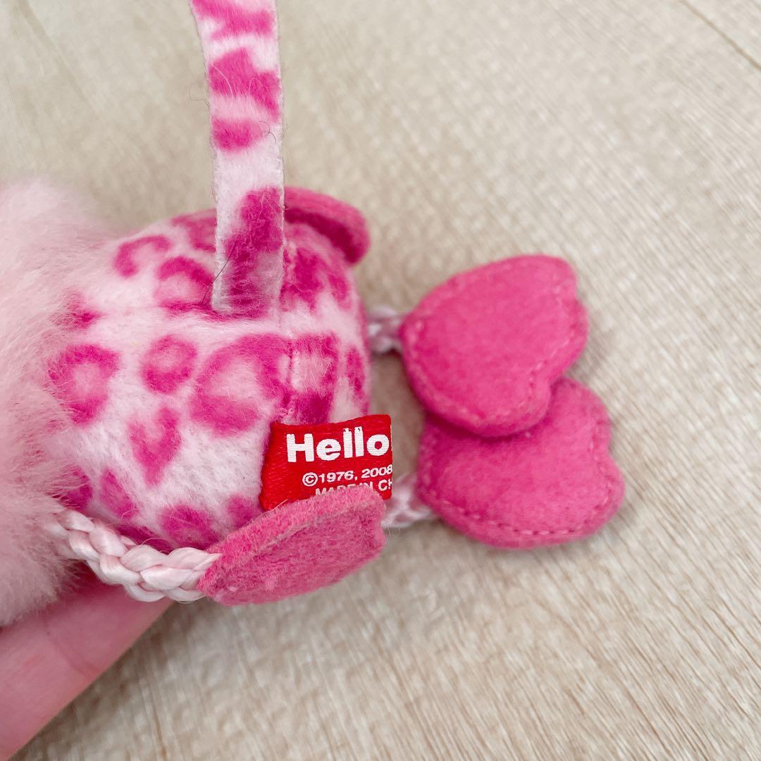 ハローキティ ヒョウ柄 マスコット ピンク 2008年 ぬいぐるみ