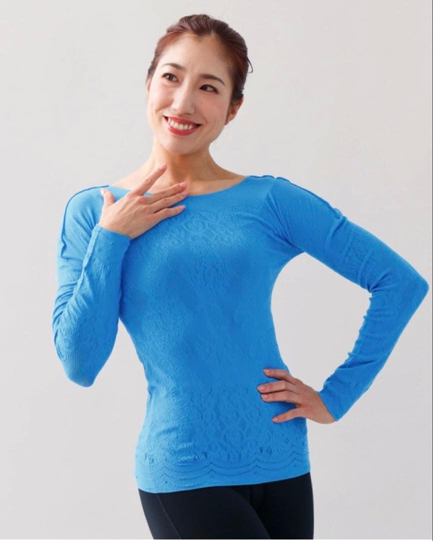 チャコット　ノーソーイングニット　スカイブルー