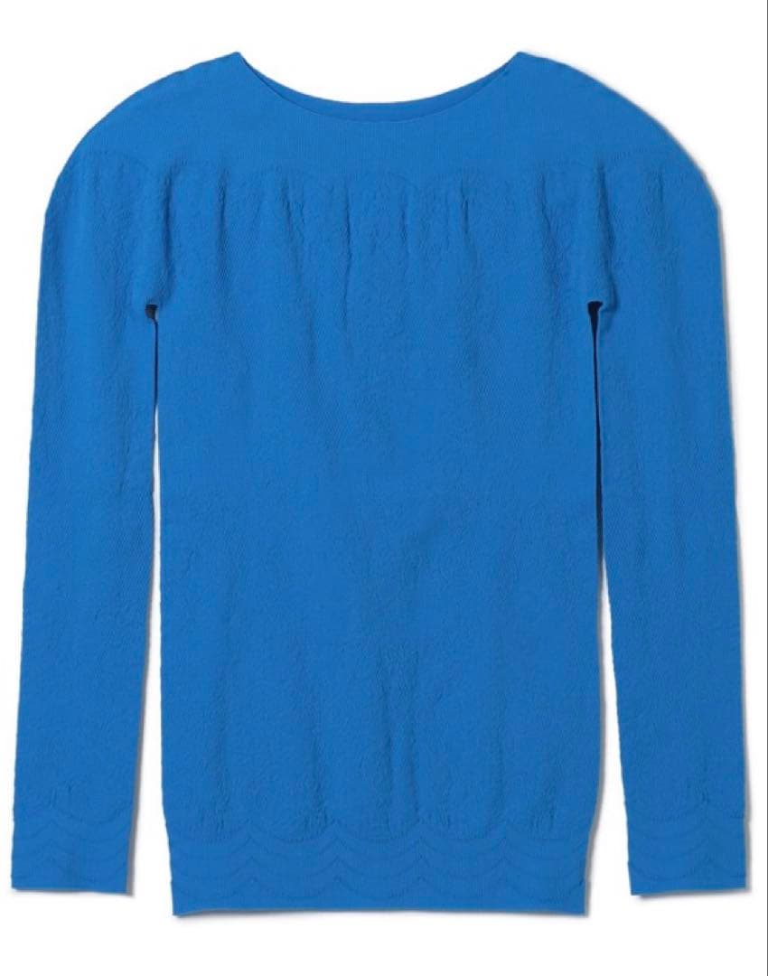 チャコット　ノーソーイングニット　スカイブルー