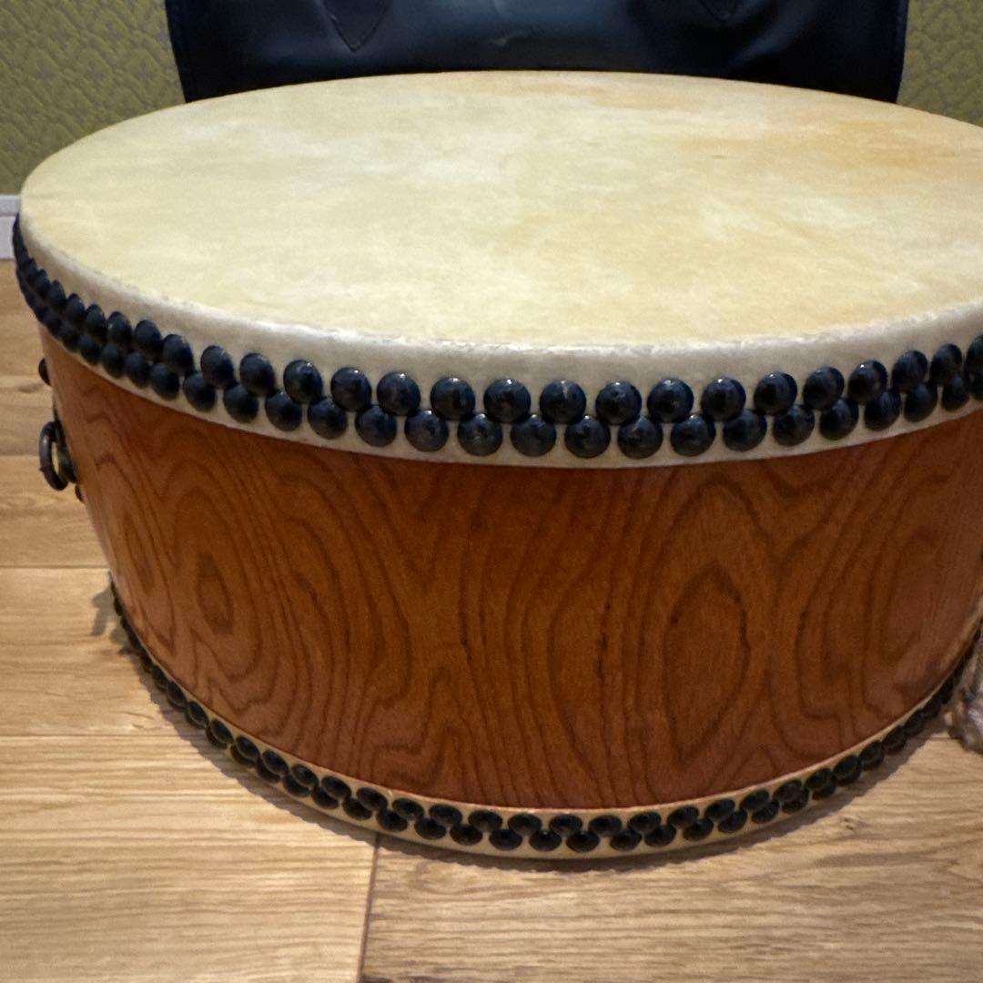 日本製 別撰上鳴保証 平太鼓 45cm オーク製バチ付 レザーケース