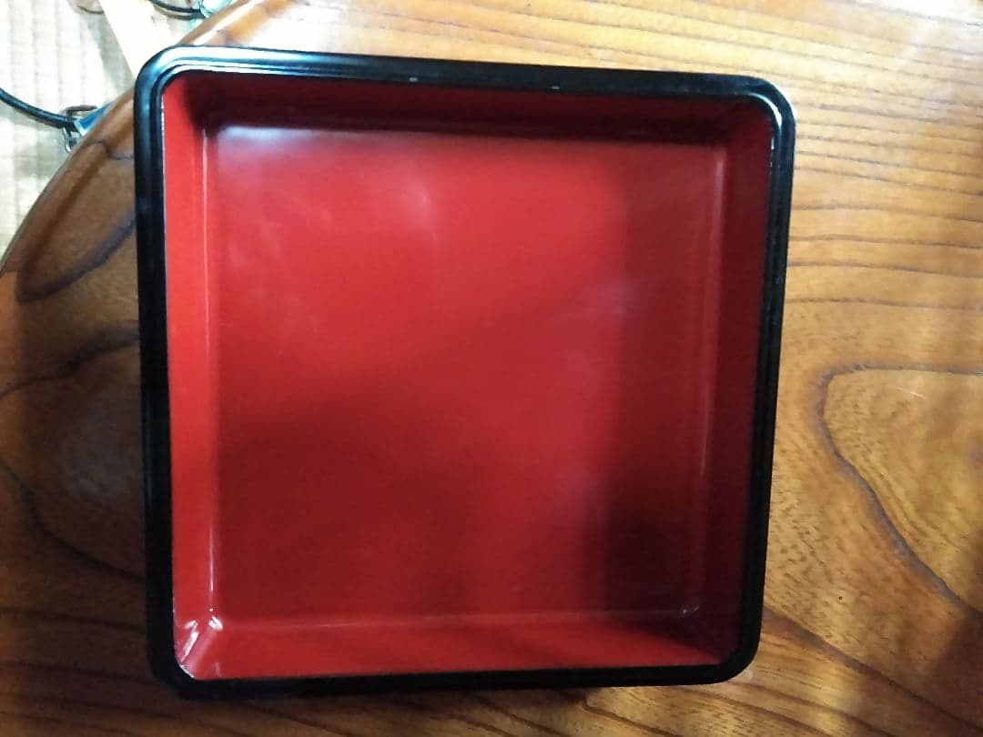 会津塗り木製　二段重　漆器　6.5寸　新品