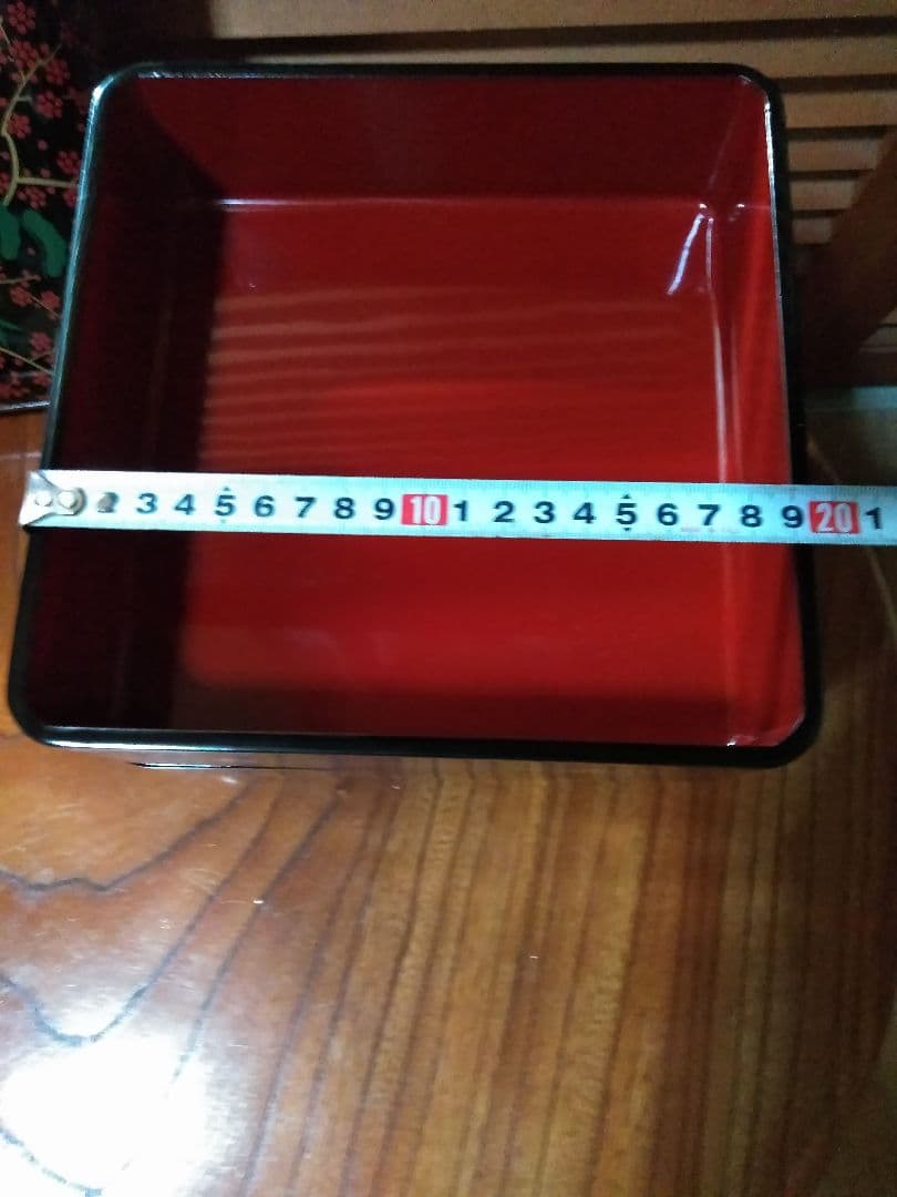 会津塗り木製　二段重　漆器　6.5寸　新品