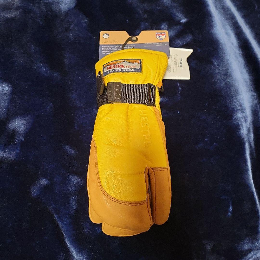 Hestra イエローブラウン ミトングローブ