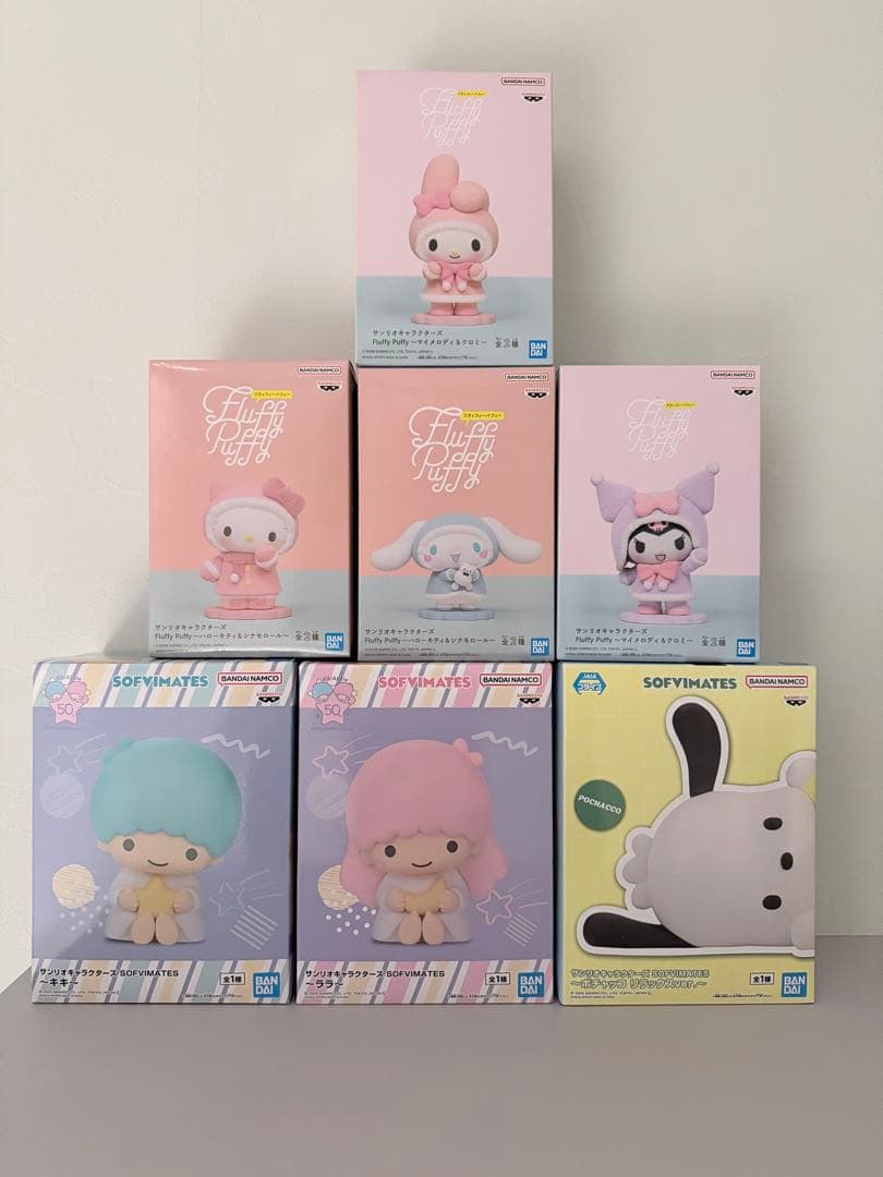 【お値下】FluttyPuf キティ シナモンロール マイメロ クロミ キキララ