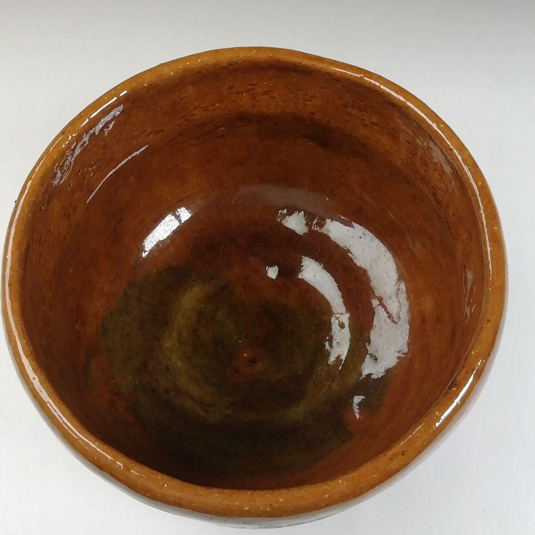 Ｗ８９　茶碗　『大樋焼』『猿の絵』『中村長阿弥 造』　共箱　抹茶碗　茶道具