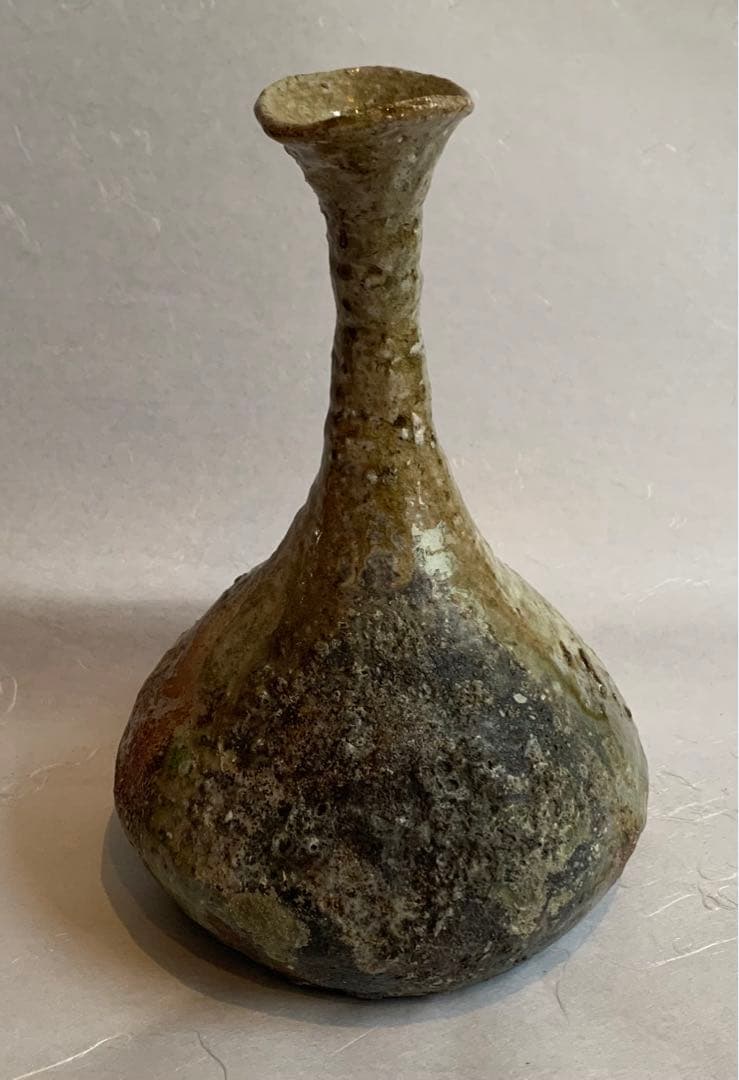 杉本貞光　信楽花入　寺垣外窯　共箱