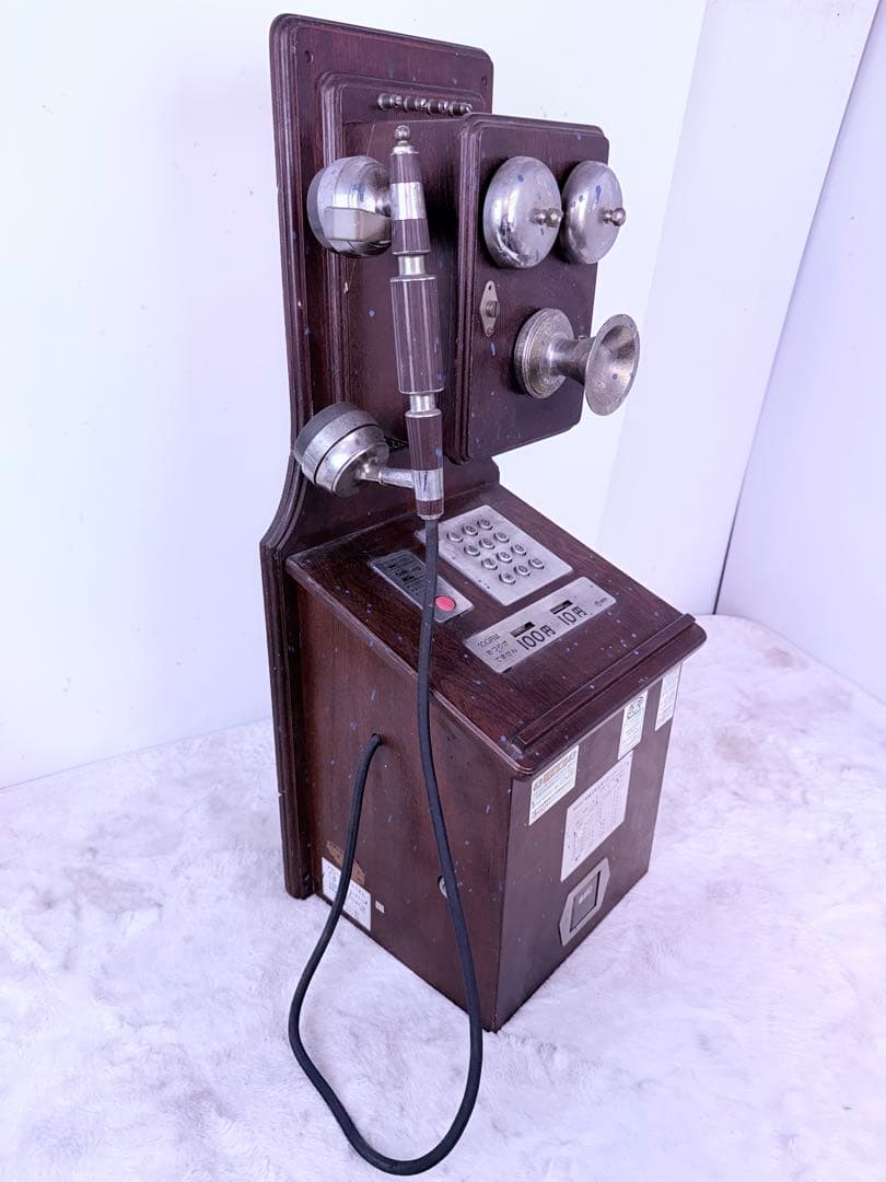 貴重品♪昭和レトロ NTT クラシックピンク電話 公衆電話型 オルゴール付き