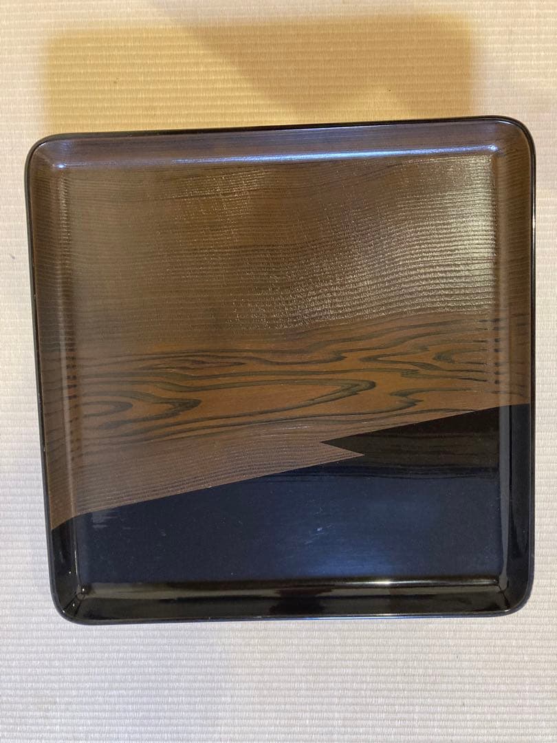 輪島塗　大極上本堅地漆器 牛脚付き四角漆器膳　5脚セット