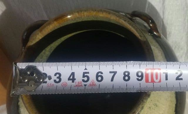 【茶道具】高取釉飾壺　口切茶事　森岡嘉祥造　共箱付き 7160