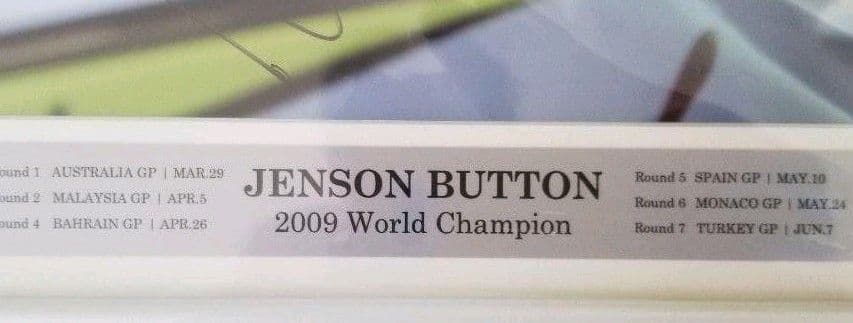 F1、直筆サイン、ジェイソンバトン、09年ワールドチャンピオン獲得記念、限定商品