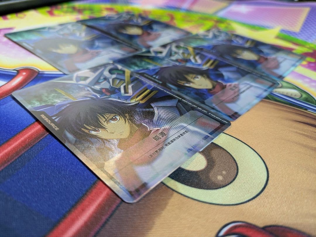 ガンダムカード　刹那&エクシア　リソース　言語エラー品　簡体字　5枚