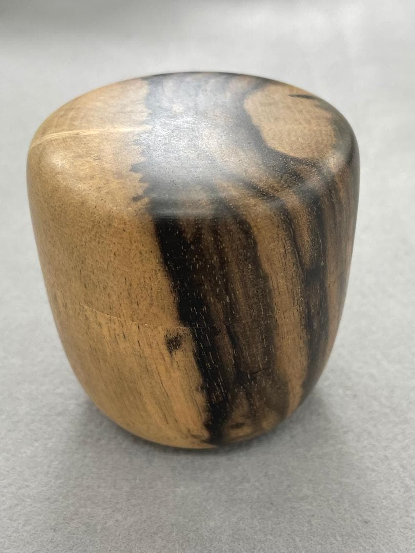 茶道具　百福作　黒柿製　棗　箱付