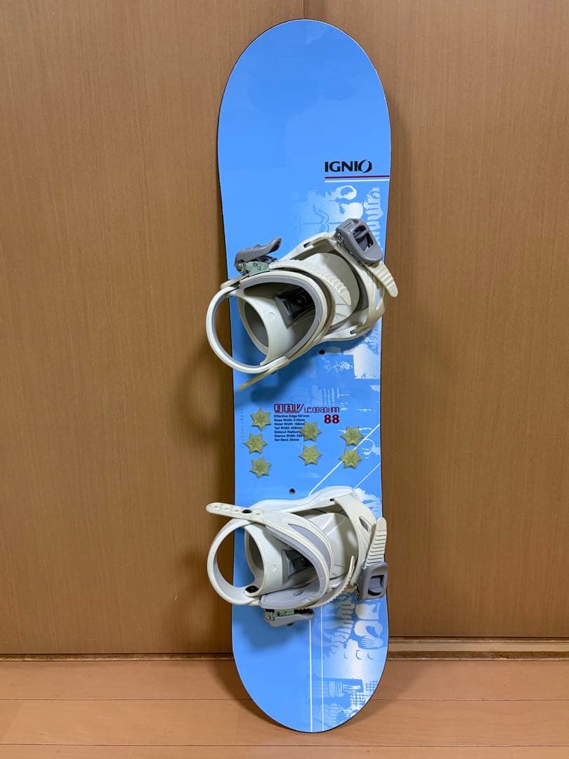IGNIO スノーボード 88 青 ビンディング付き　子供用