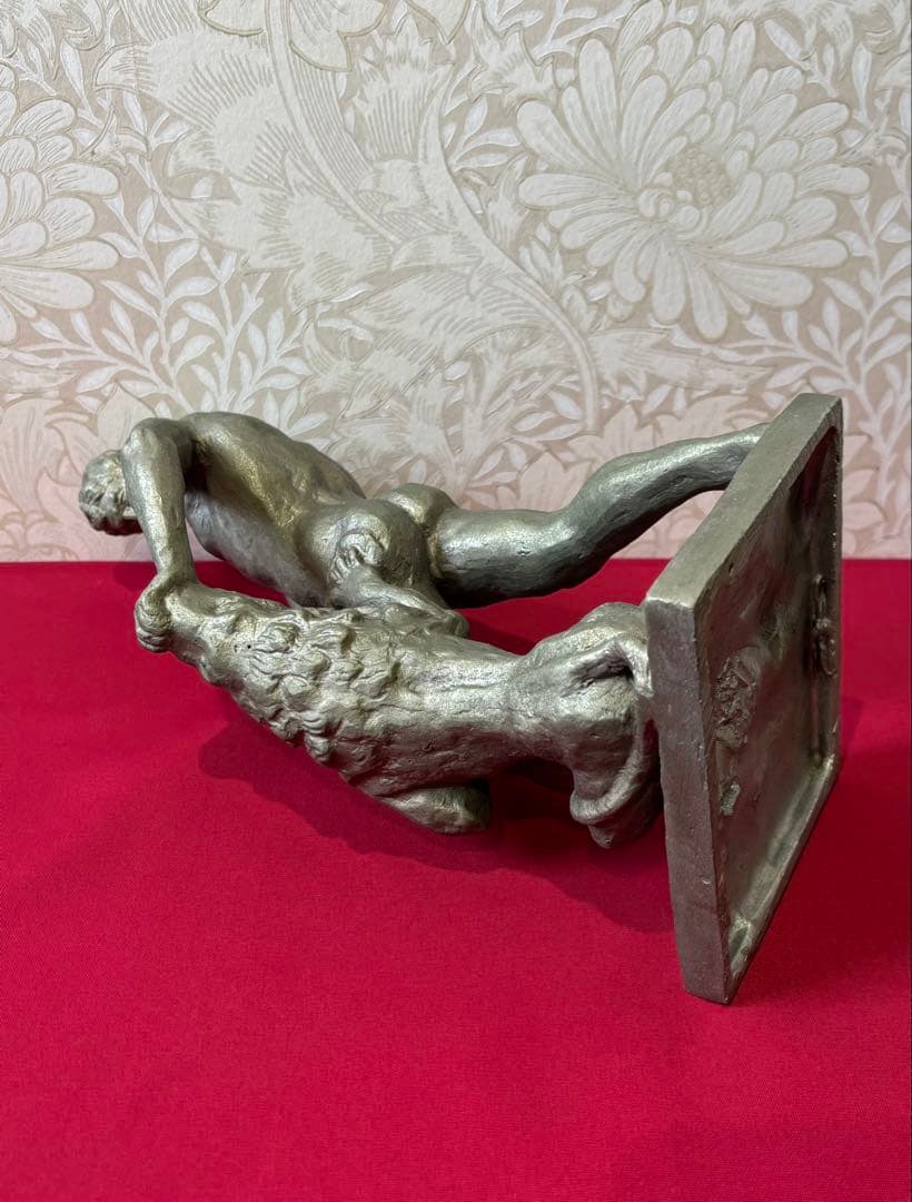 【ソ連製鋳造彫像★「獅子の口を引き裂く英雄サムソン」】 【レア】