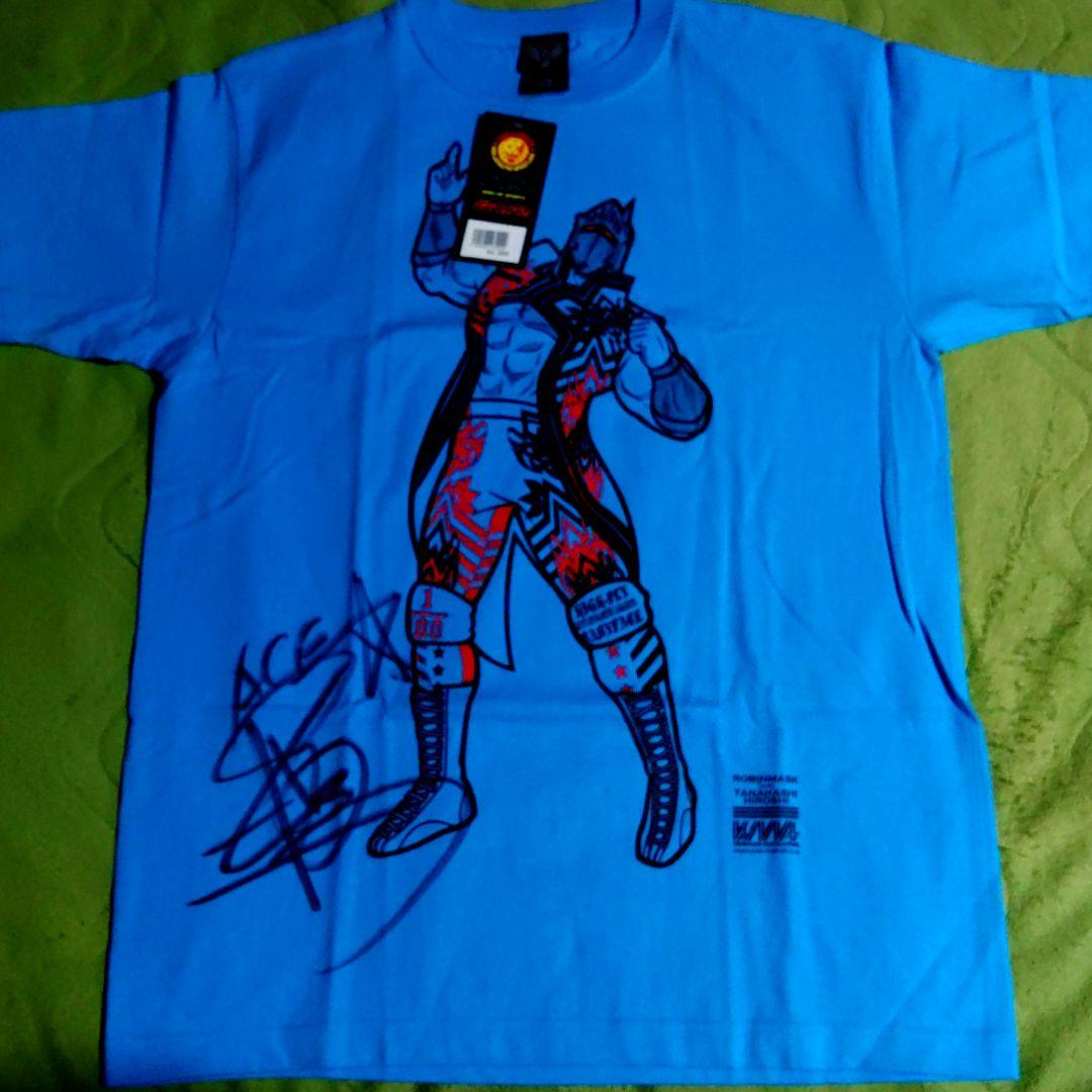 【レアカラー】棚橋弘至 サイン入り ロビンマスク コラボ Tシャツ Lサイズ