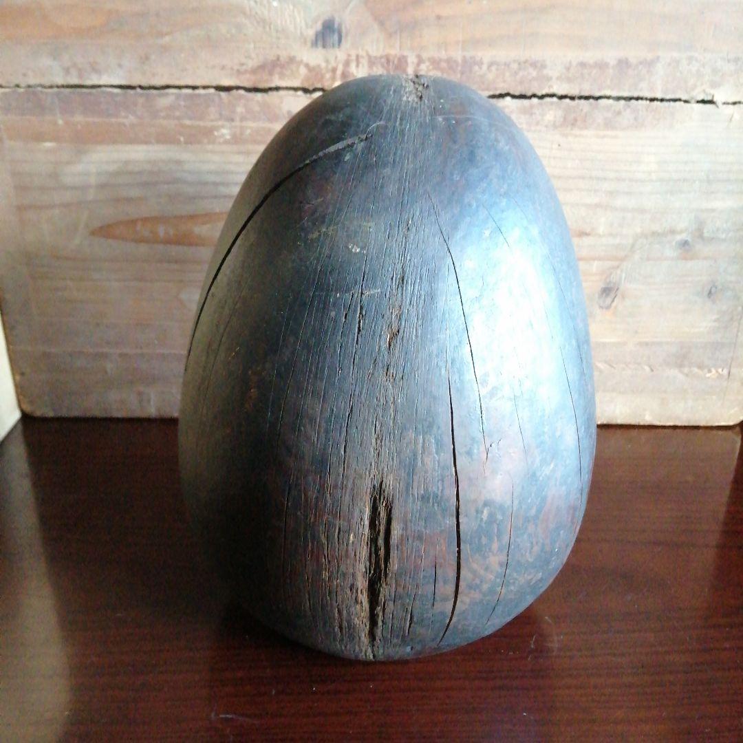 達磨　木彫　24.5cm　江戸期