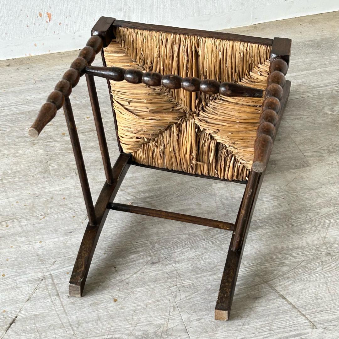 イギリス アンティーク 家具 藁編み チェア 1900年頃 椅子 588A