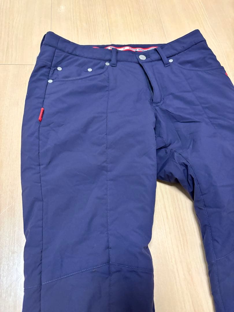 ネイビー ストレートパンツ レディース