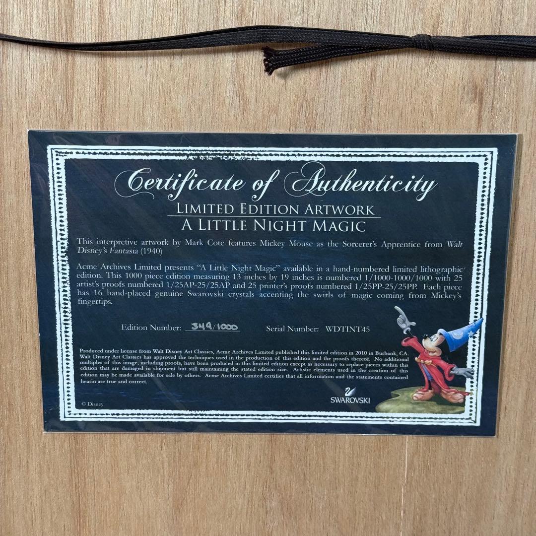 A LITTLE NIGHT MAGIC ミッキー　スワロフスキー　ディズニー