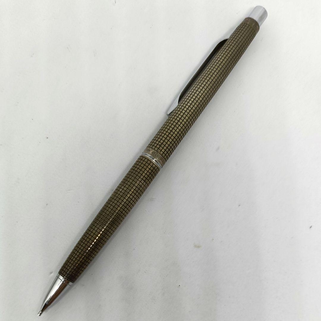 パイロット カスタム スターリングシルバー シャープペンシル 格子柄 銀色 廃番