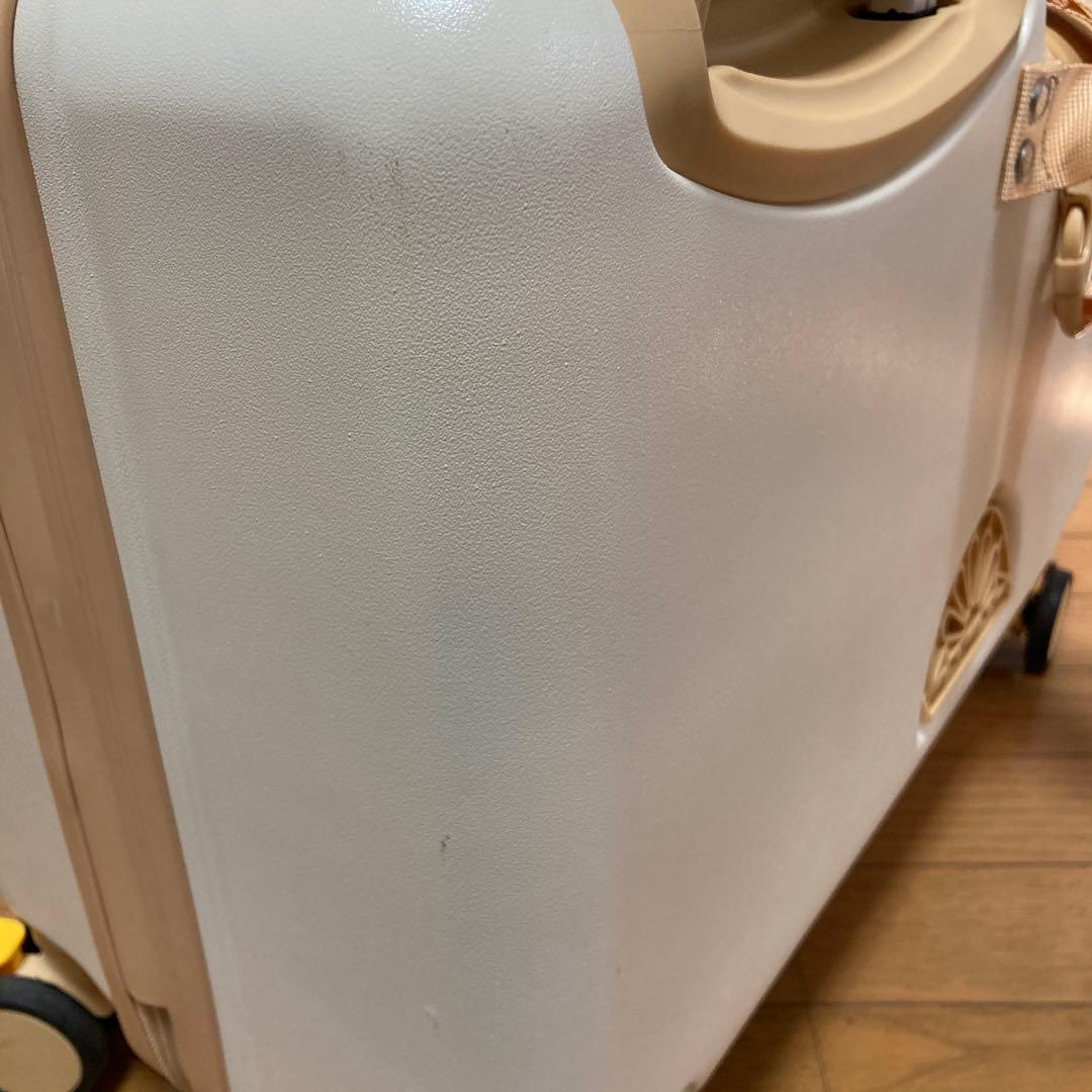 機内持ち込み可　ミニサイズ ベージュ　乗れるキャリーケース