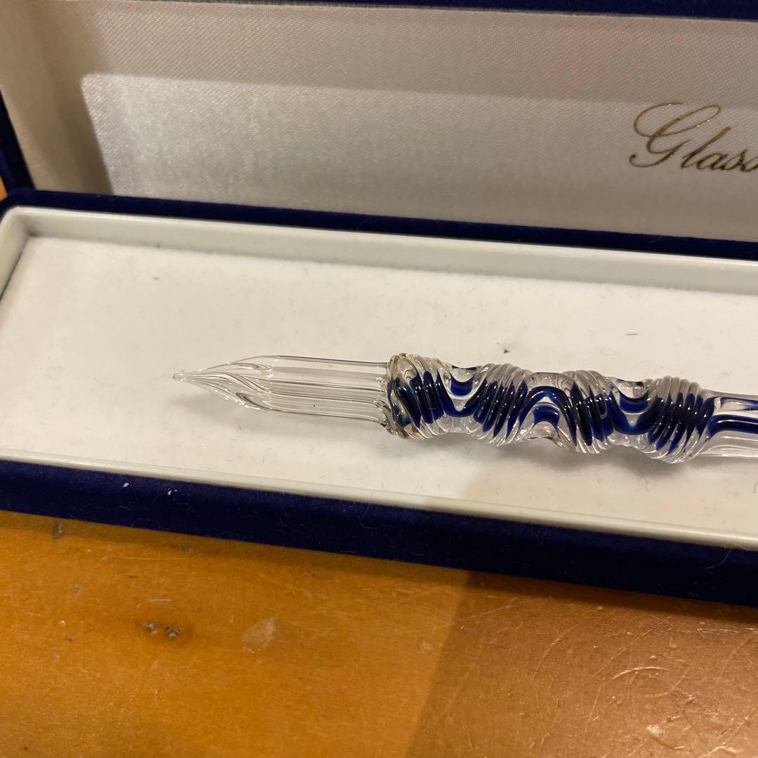 佐瀬工業所 ガラスペン ブルー軸 5〜6回使用 used