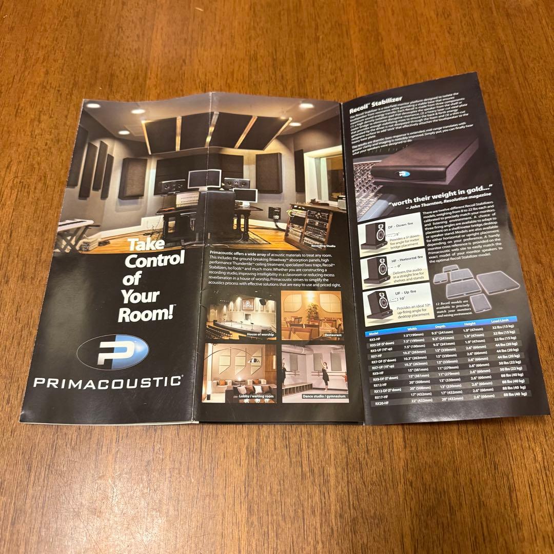 Primacoustic RX5 DF (前傾)2つセット【インシュレーター】