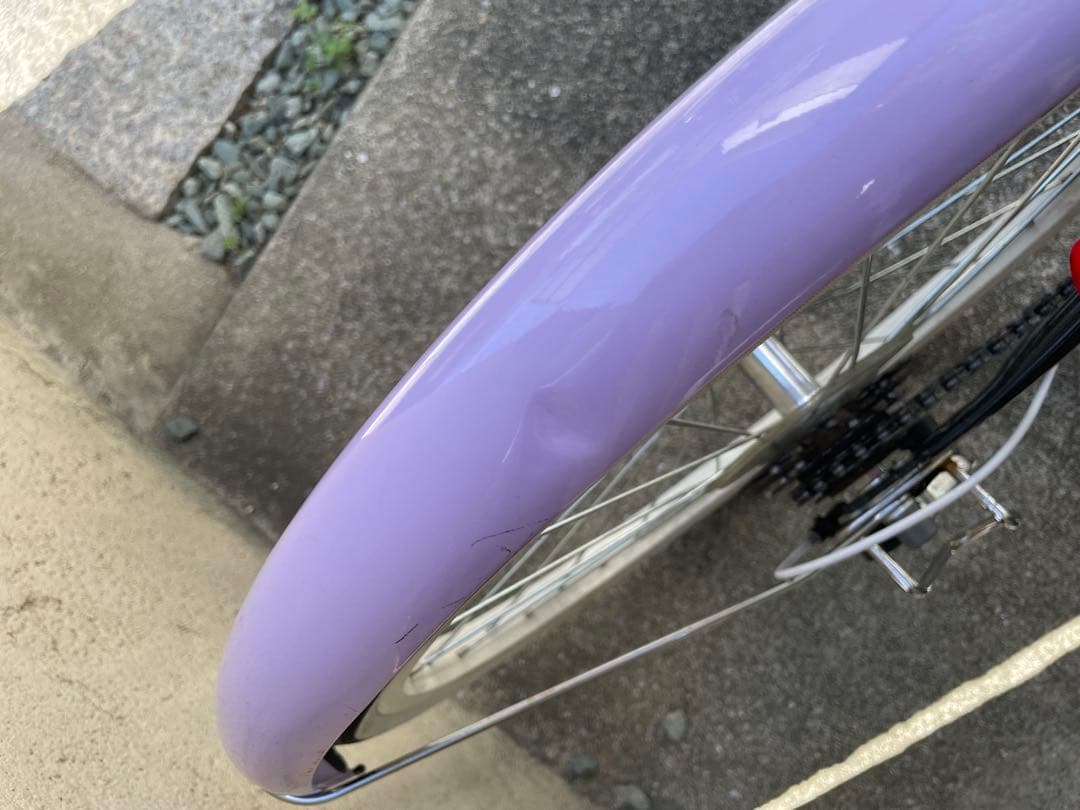 女の子　Margi 子供用自転車　22インチ　ラメパープル