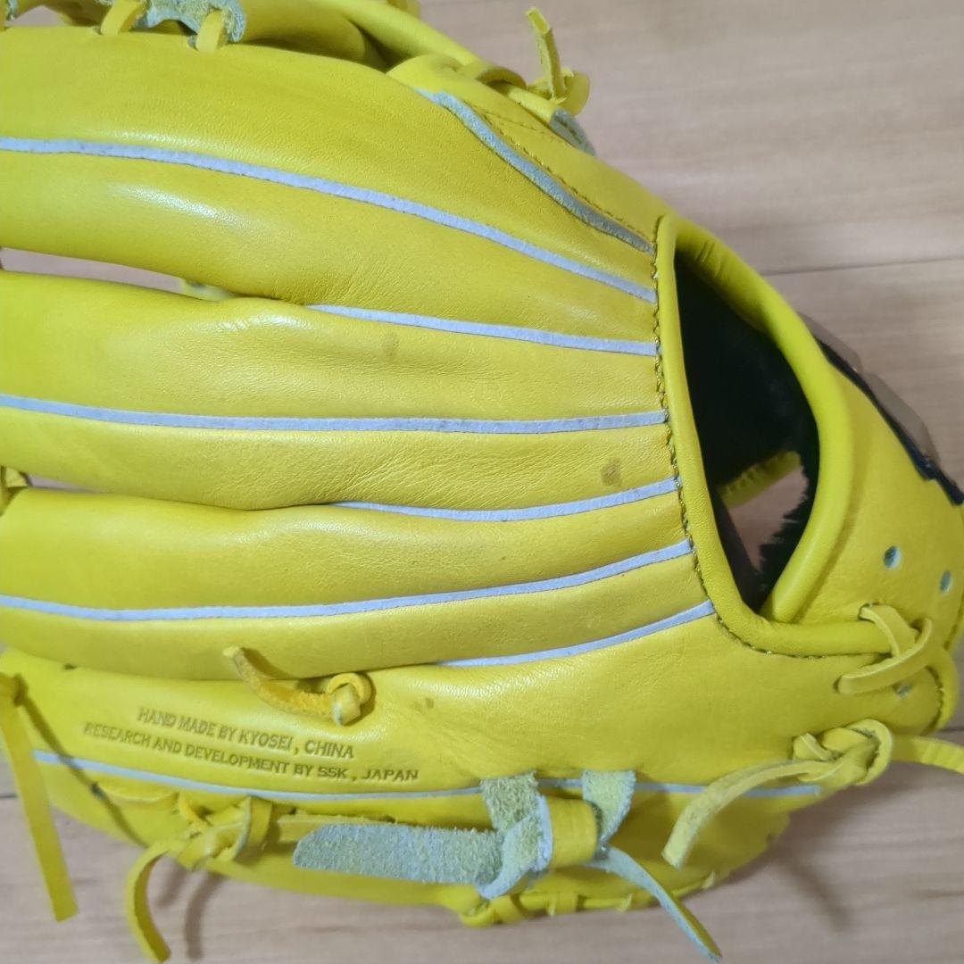 少年軟式野球グローブ イエロー