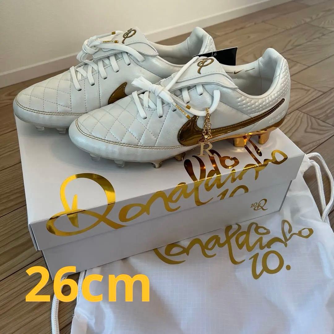 Ronaldinho 10Q サッカースパイク　ホワイト/ゴールド　限定