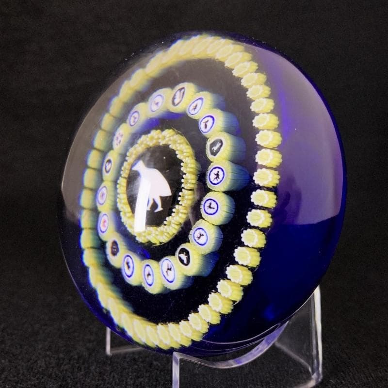 1975 大型 バカラ アンティーク ペーパーウェイト 鳥と動物たち