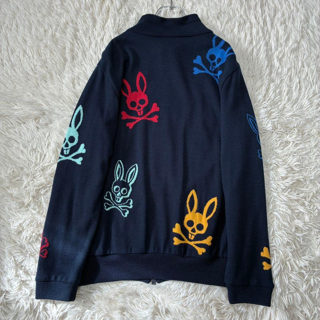 サイコバニー ジップ ニットジャケット 蓄熱　スカルラビット　Mサイズ
