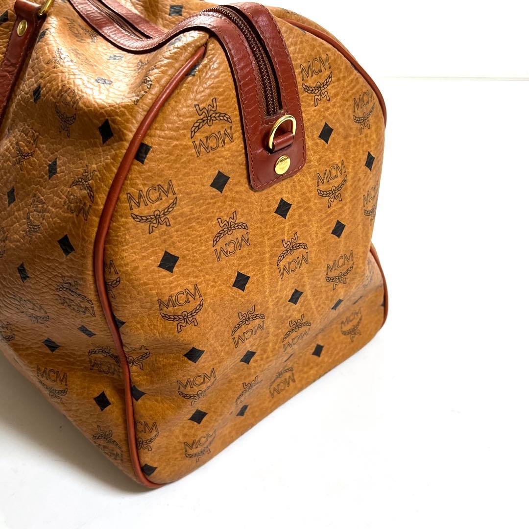 MCM エムシーエム ヴィンテージ ヴィセトス レザー ボストンバッグ