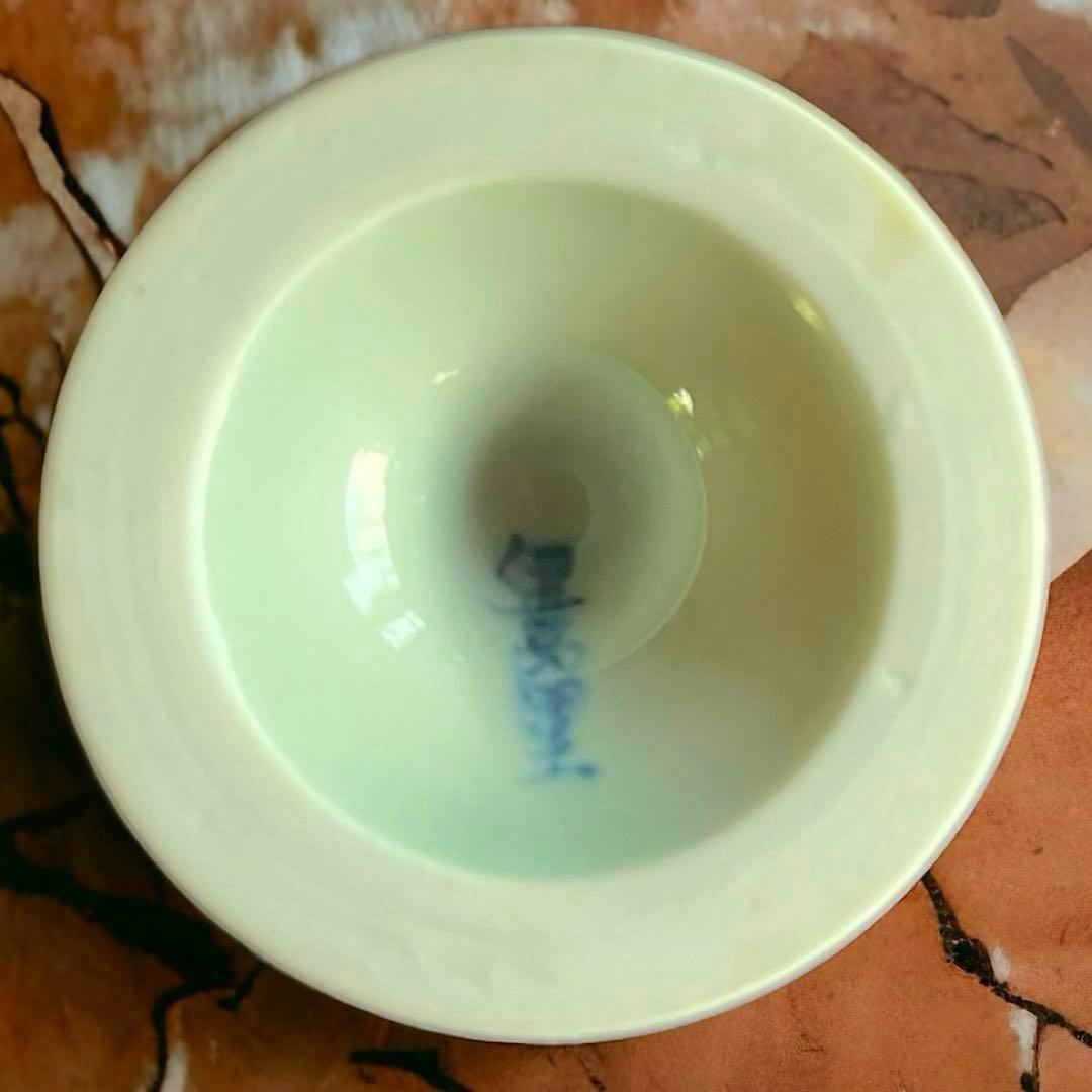 【美品】アンティーク 骨董 古伊万里 猪口 色絵付け／3客 カラフル 花