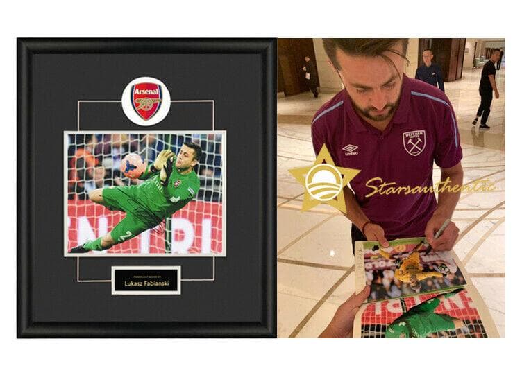 直筆サイン入り写真 ウカシュ・ファビアンスキ アーセナルFC SA鑑定済