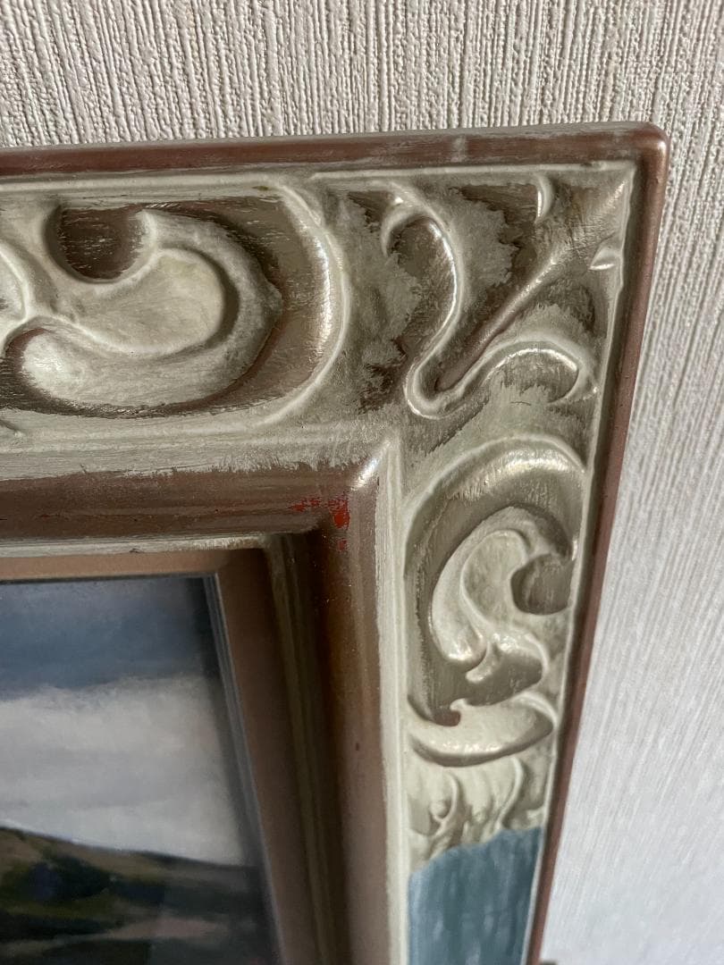 風景画 油彩画 装飾フレーム付き