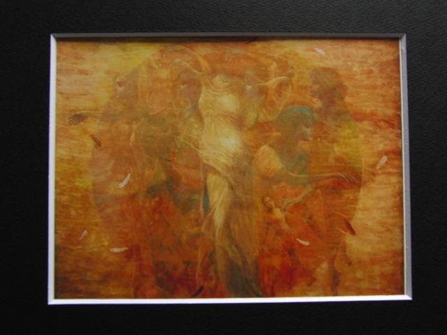 荒木尚、【ロンド（輪舞曲）】、希少な大判額装用画集より、美品、日本人画家