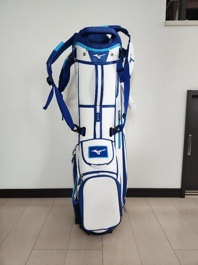 Tour Stand Prime キャディバッグ ホワイト×ブルー