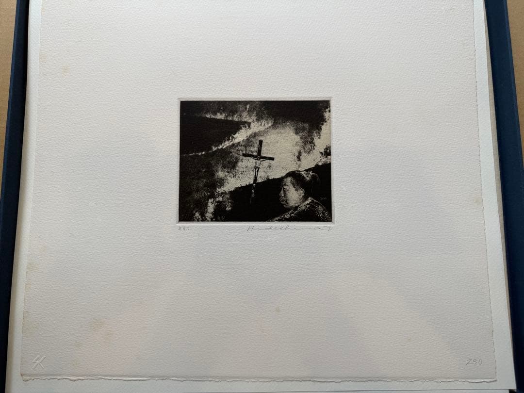 秀島由己男　版画集　春の城シリーズ　「信仰の告白」