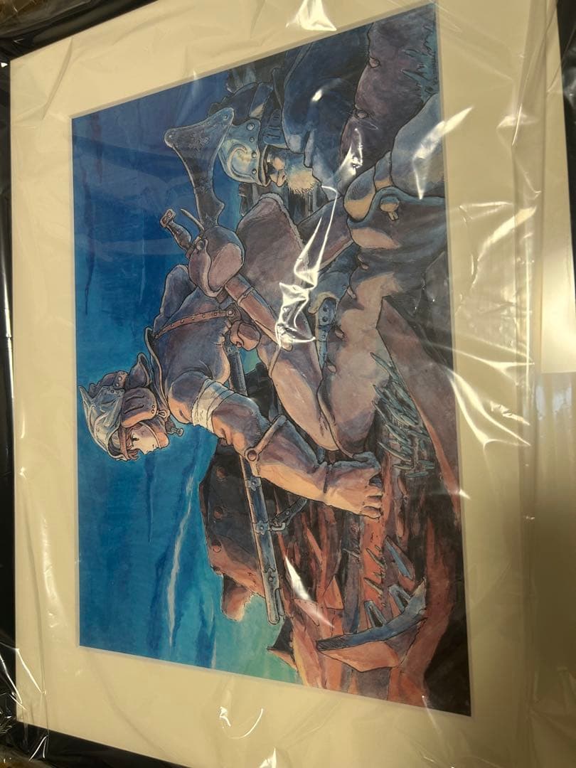 【希少品】ジブリ 風の谷のナウシカ水彩画 複製原画 額付 ラスト1