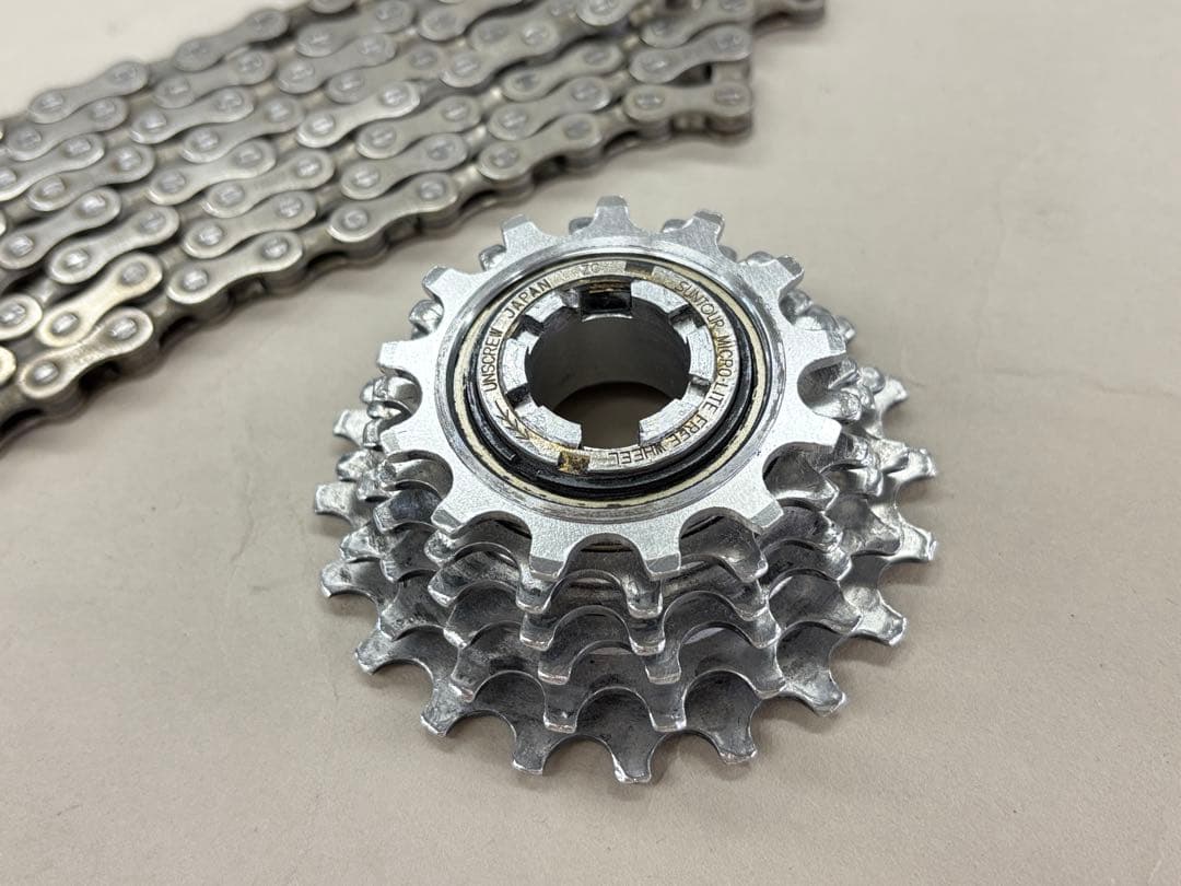 284【中古・おまけ付】SUNTOUR　MICROLITE　SEDISチェーン