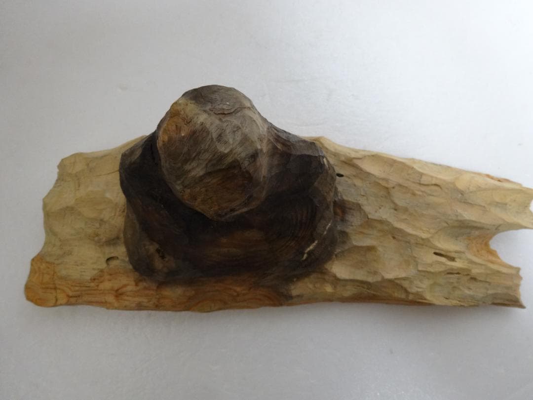 ★岸野承　座　壬寅　松材　 現代アート モダン★