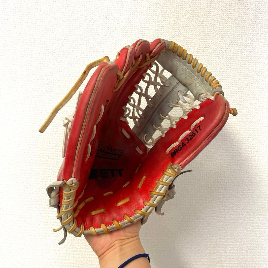 456 ZETT 赤星モデル 即戦力 型抜群 軟式 外野手用グローブ 左投げ